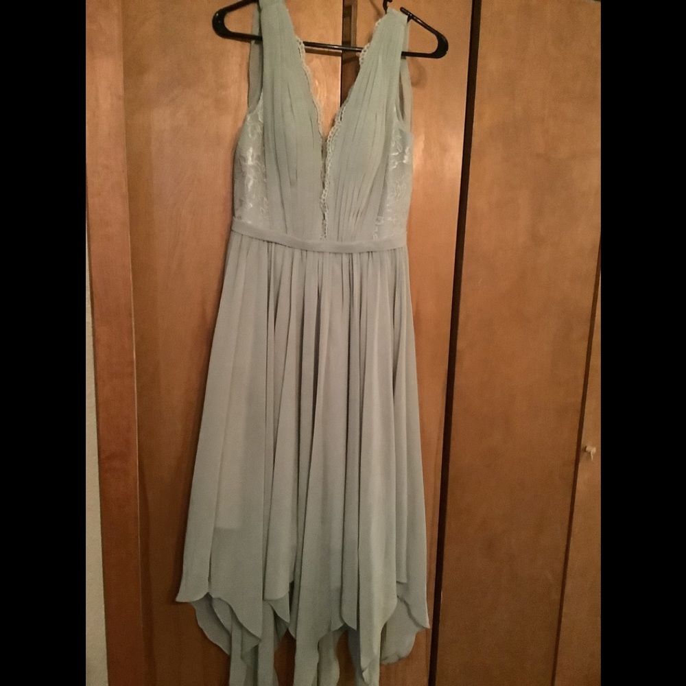 Sage green formal dress